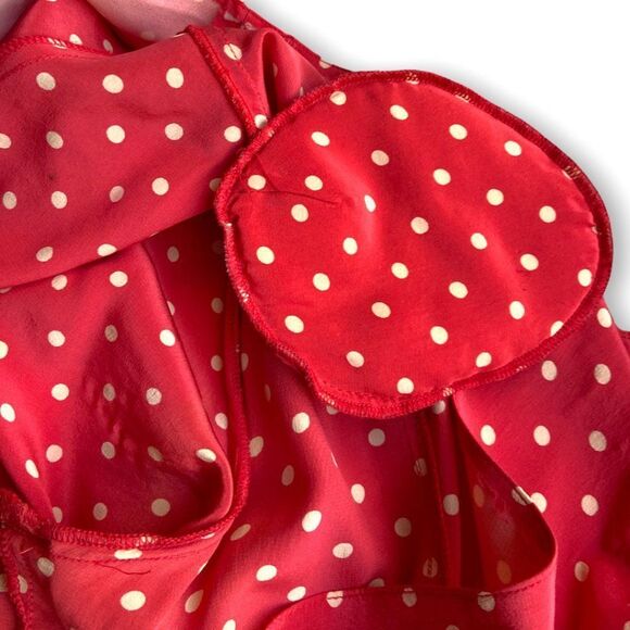 RARE Vintage J. Peterman Company '40s Style Silk Polka-Dot Dress - Picture 8 of 16